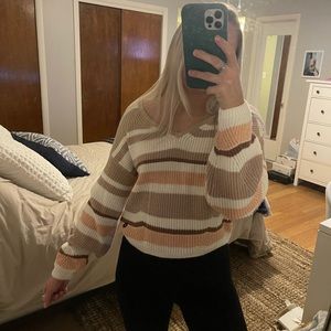 Abercrombie Striped Sweater NWT